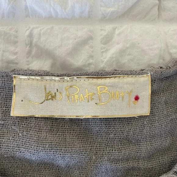 Jen’s Pirate Booty gray gauze drop waist mini dress - Picture 6 of 10